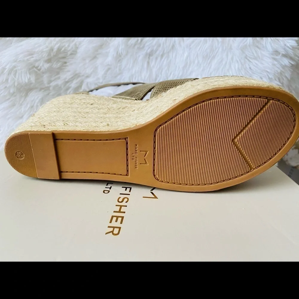 Marc Fisher Adore Espadrille Suede Green Wedges